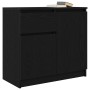 Aparador con cajón roble negro 71x35x65 cm madera de ingeniería de , Aparadores - Ref: Foro24-861599, Precio: 79,73 €, Descue...