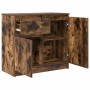 Aparador con cajón roble ahumado 71x35x65 cm madera ingeniería de , Aparadores - Ref: Foro24-861602, Precio: 75,06 €, Descuen...