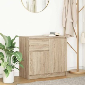 Aparador con cajón roble Sonoma 71x35x65 cm madera ingeniería de , Aparadores - Ref: Foro24-861600, Precio: 75,50 €, Descuent...