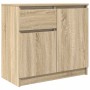 Aparador con cajón roble Sonoma 71x35x65 cm madera ingeniería de , Aparadores - Ref: Foro24-861600, Precio: 75,50 €, Descuent...