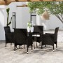 Juego de comedor para jardín 5 piezas ratán sintético negro de vidaXL, Conjuntos de jardín - Ref: Foro24-3058488, Precio: 313...