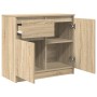 Aparador con cajón roble Sonoma 71x35x65 cm madera ingeniería de , Aparadores - Ref: Foro24-861600, Precio: 75,50 €, Descuent...