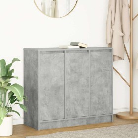 Aparador de madera de ingeniería gris hormigón 85x34x76 cm de , Aparadores - Ref: Foro24-861628, Precio: 92,01 €, Descuento: %