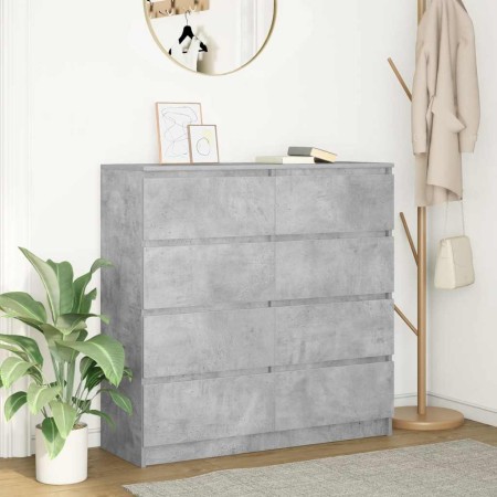 Aparador de madera de ingeniería gris hormigón 100x35x99 cm de , Aparadores - Ref: Foro24-3328492, Precio: 164,67 €, Descuent...