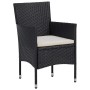 Juego de comedor para jardín 5 piezas ratán sintético negro de vidaXL, Conjuntos de jardín - Ref: Foro24-3058488, Precio: 313...