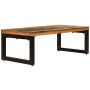 Mesa de centro de madera maciza reciclada y acero 100x50x35 cm en Mesas de centro | Comprar online en Foru.es