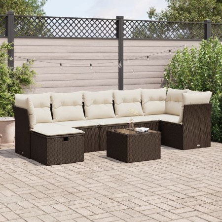 Set sofás de jardín 8 piezas y cojines ratán sintético marrón de , Conjuntos de jardín - Ref: Foro24-3325319, Precio: 516,13 ...