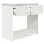 Mesa consola con cajones blanca 85,5x38,5x74,5 cm de , Mesas auxiliares - Ref: Foro24-861391, Precio: 64,59 €, Descuento: %