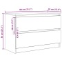 Mueble de TV de madera de ingeniería blanco 80x35x54 cm de , Muebles TV - Ref: Foro24-861787, Precio: 85,62 €, Descuento: %