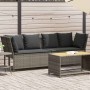 Sofá de jardín con cojines ratán sintético gris de , Sofás de exterior - Ref: Foro24-4104124, Precio: 275,35 €, Descuento: %