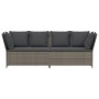Sofá de jardín con cojines ratán sintético gris de , Sofás de exterior - Ref: Foro24-4104124, Precio: 275,35 €, Descuento: %
