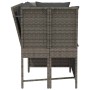 Sofá de jardín con cojines ratán sintético gris de , Sofás de exterior - Ref: Foro24-4104124, Precio: 275,35 €, Descuento: %