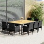Juego de comedor de jardín 11 piezas ratán sintético gris de vidaXL, Conjuntos de jardín - Ref: Foro24-3058567, Precio: 874,9...