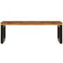 Mesa de centro de madera maciza reciclada y acero 100x50x35 cm en Mesas de centro | Comprar online en Foru.es