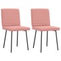 Sillas de comedor 2 unidades cuero sintético rosa de , Sillas de comedor - Ref: Foro24-4101173, Precio: 91,11 €, Descuento: %