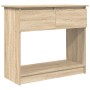 Mesa consola con cajones roble Sonoma 85,5x38,5x74,5 cm de , Mesas auxiliares - Ref: Foro24-861393, Precio: 62,96 €, Descuent...