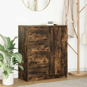 Aparador con cajones roble ahumado 71x35x84cm madera ingeniería de , Aparadores - Ref: Foro24-861584, Precio: 97,89 €, Descue...