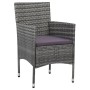 Juego de comedor de jardín 11 piezas ratán sintético gris de vidaXL, Conjuntos de jardín - Ref: Foro24-3058567, Precio: 874,9...