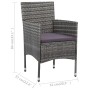 Juego de comedor de jardín 11 piezas ratán sintético gris de vidaXL, Conjuntos de jardín - Ref: Foro24-3058567, Precio: 874,9...