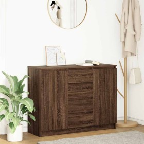 Aparador con cajones roble marrón 100,5x35x76 cm de , Aparadores - Ref: Foro24-3328450, Precio: 146,39 €, Descuento: %