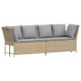 Sofá de jardín con cojines ratán sintético beige de , Sofás de exterior - Ref: Foro24-4104126, Precio: 275,35 €, Descuento: %