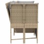 Sofá de jardín con cojines ratán sintético beige de , Sofás de exterior - Ref: Foro24-4104126, Precio: 275,35 €, Descuento: %