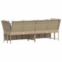 Sofá de jardín con cojines ratán sintético beige de , Sofás de exterior - Ref: Foro24-4104126, Precio: 275,35 €, Descuento: %
