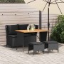 Juego comedor jardín 4 piezas con cojines ratán sintético negro de , Conjuntos de jardín - Ref: Foro24-4104132, Precio: 298,7...