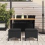 Juego comedor jardín 4 piezas con cojines ratán sintético negro de , Conjuntos de jardín - Ref: Foro24-4104132, Precio: 298,7...