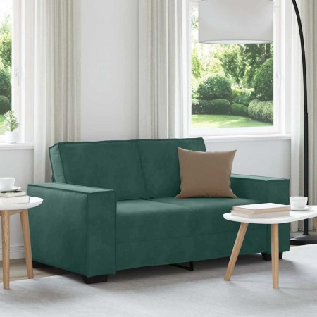 Sofá de 2 plazas de terciopelo verde oscuro 120 cm de , Sofás - Ref: Foro24-4105012, Precio: 227,75 €, Descuento: %