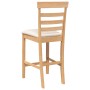 Taburetes de bar con cojines 2 uds madera maciza natural caucho de , Taburetes de cocina - Ref: Foro24-4102539, Precio: 121,7...