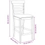 Taburetes de bar con cojines 2 uds madera maciza natural caucho de , Taburetes de cocina - Ref: Foro24-4102539, Precio: 121,7...