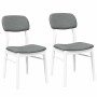 Sillas de comedor con cojines 2uds madera maciza blanco caucho de , Sillas de comedor - Ref: Foro24-4102526, Precio: 156,67 €...