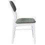 Sillas de comedor con cojines 2uds madera maciza blanco caucho de , Sillas de comedor - Ref: Foro24-4102526, Precio: 156,67 €...