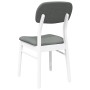 Sillas de comedor con cojines 2uds madera maciza blanco caucho de , Sillas de comedor - Ref: Foro24-4102526, Precio: 156,67 €...
