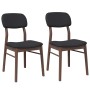Sillas de comedor con cojines 2 uds madera maciza marrón caucho de , Sillas de comedor - Ref: Foro24-4102524, Precio: 163,11 ...