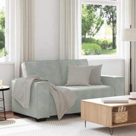 Sofá de 2 plazas de terciopelo gris claro 120 cm de , Sofás - Ref: Foro24-4105010, Precio: 213,34 €, Descuento: %
