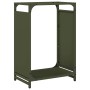 Leñero verde oliva 44x28x65 cm Acero laminado en frío de , Bolsas y soportes de leña - Ref: Foro24-864198, Precio: 52,76 €, D...