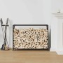 Leñero negro 90x28x65 cm Acero laminado en frío de , Bolsas y soportes de leña - Ref: Foro24-864203, Precio: 60,66 €, Descuen...