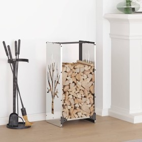 Leñero 40x30x80 cm acero inoxidable de , Bolsas y soportes de leña - Ref: Foro24-864229, Precio: 67,97 €, Descuento: %