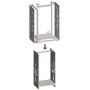 Leñero 40x30x80 cm acero inoxidable de , Bolsas y soportes de leña - Ref: Foro24-864229, Precio: 67,97 €, Descuento: %