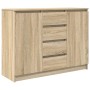 Aparador con cajones roble Sonoma 100,5x35x76 cm de , Aparadores - Ref: Foro24-3328446, Precio: 142,95 €, Descuento: %