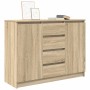 Aparador con cajones roble Sonoma 100,5x35x76 cm de , Aparadores - Ref: Foro24-3328446, Precio: 142,95 €, Descuento: %
