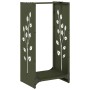 Leñero verde oliva 40x30x80 cm Acero laminado en frío de , Bolsas y soportes de leña - Ref: Foro24-864222, Precio: 58,71 €, D...