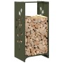 Leñero verde oliva 40x30x80 cm Acero laminado en frío de , Bolsas y soportes de leña - Ref: Foro24-864222, Precio: 58,71 €, D...