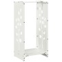 Leñero blanco 40x30x80 cm Acero laminado en frío de , Bolsas y soportes de leña - Ref: Foro24-864220, Precio: 58,71 €, Descue...
