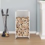 Leñero blanco 40x30x80 cm Acero laminado en frío de , Bolsas y soportes de leña - Ref: Foro24-864220, Precio: 58,71 €, Descue...