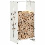 Leñero blanco 40x30x80 cm Acero laminado en frío de , Bolsas y soportes de leña - Ref: Foro24-864220, Precio: 58,71 €, Descue...