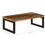 Mesa de centro de madera maciza reciclada y acero 100x50x35 cm en Mesas de centro | Comprar online en Foru.es