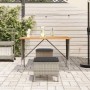 Mesa de jardín superficie de madera ratán PE gris 105x75x72 cm de , Mesas de jardín - Ref: Foro24-4104139, Precio: 113,56 €, ...